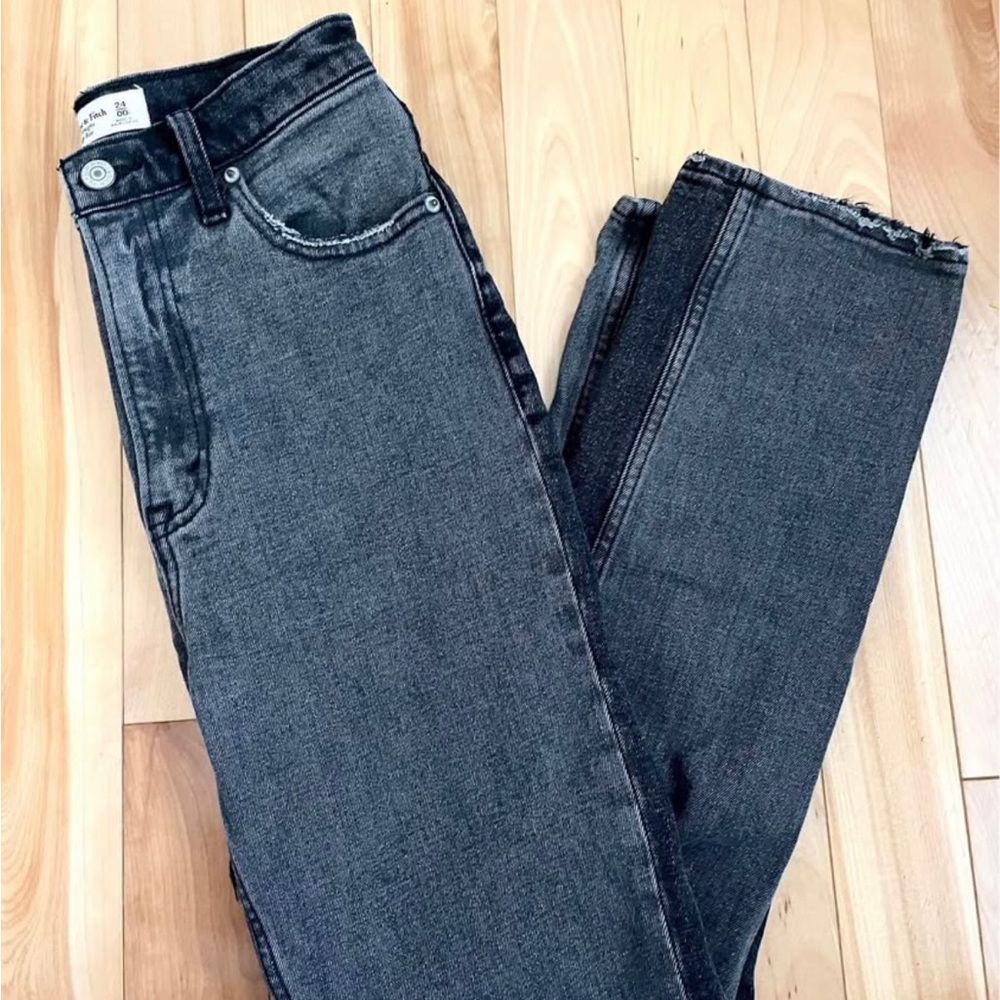 Abercrombie & Fitch black straight leg jeans